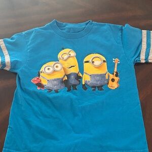Vibrant Blue Minions Short Sleeve Kids Tee
